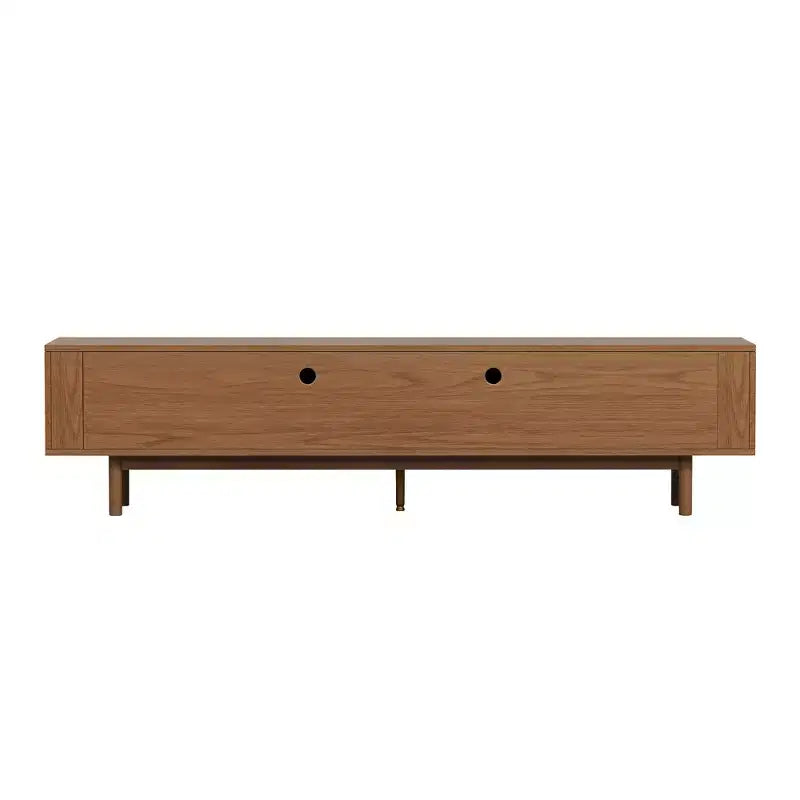 Meuble TV et console multimédia Mid-Century Modern de 220 cm avec grand espace de rangement