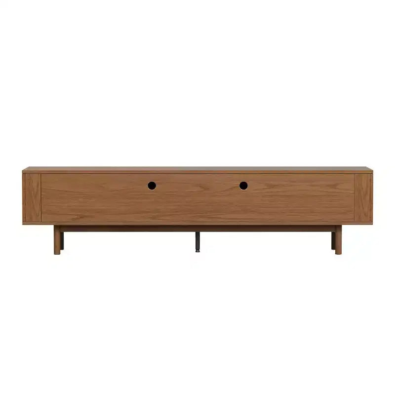 Meuble TV et console multimédia Mid-Century Modern de 220 cm avec grand espace de rangement
