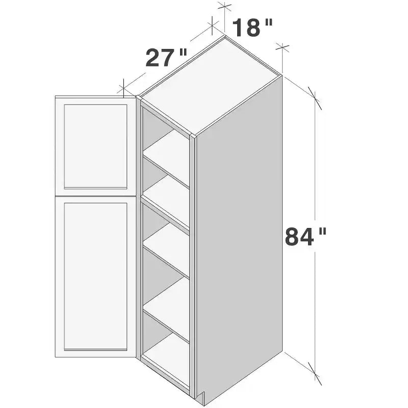 Meuble haut de cuisine type garde-manger L18 x P27 x H84