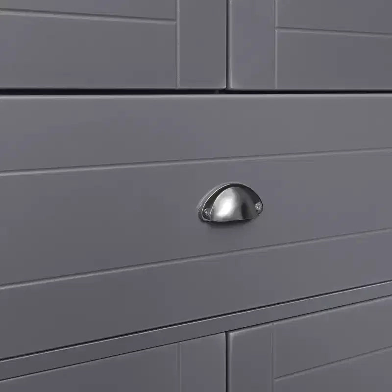 Meuble de rangement de cuisine autoportant de 72 po, armoire de rangement haute avec 4 portes, tiroir et étagères réglables pour salle à manger
