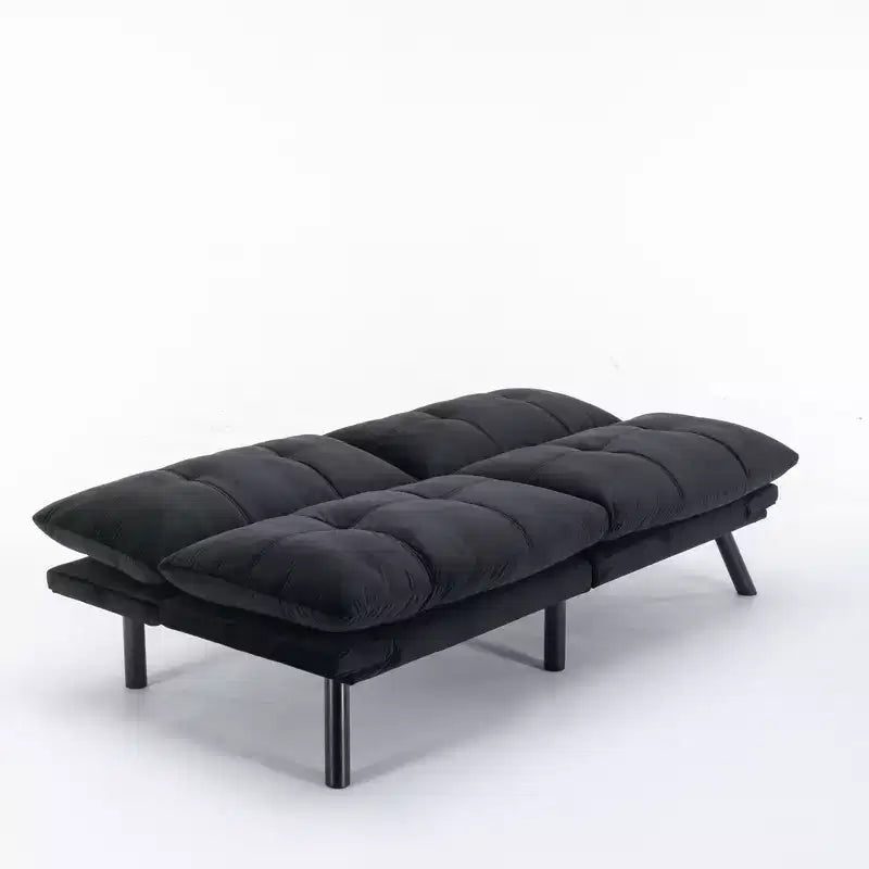Canapé-lit moderne convertible et pliant pour salon, chambre, petit espace, noir