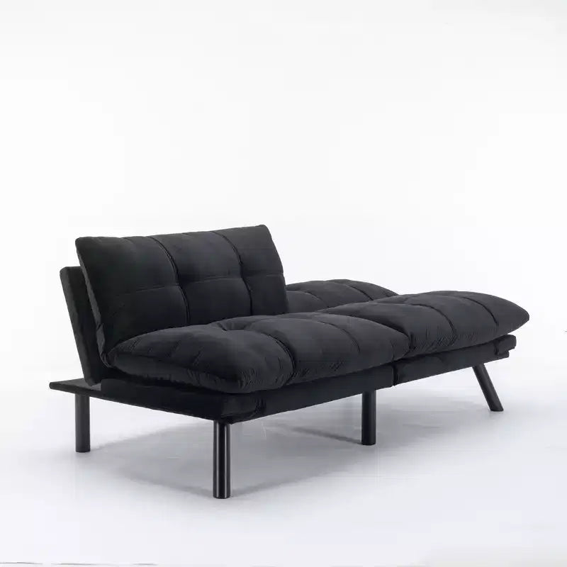 Canapé-lit moderne convertible et pliant pour salon, chambre, petit espace, noir