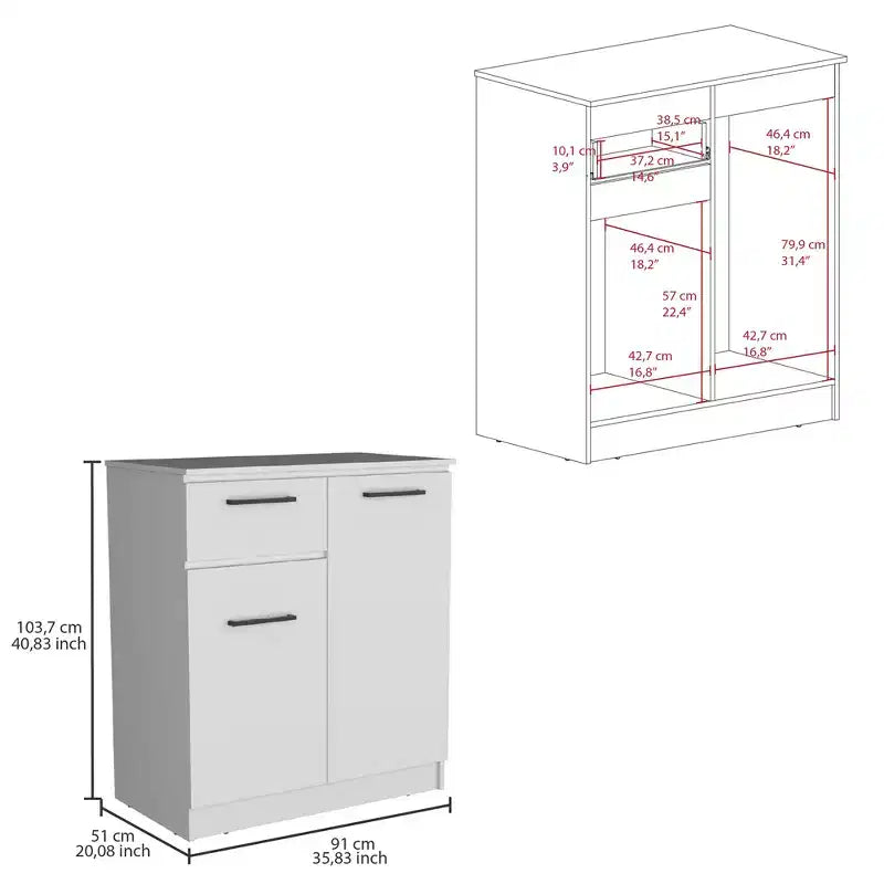 Buffet avec tiroir et 2 portes, meuble de rangement moderne, buffet d'appoint avec rangement