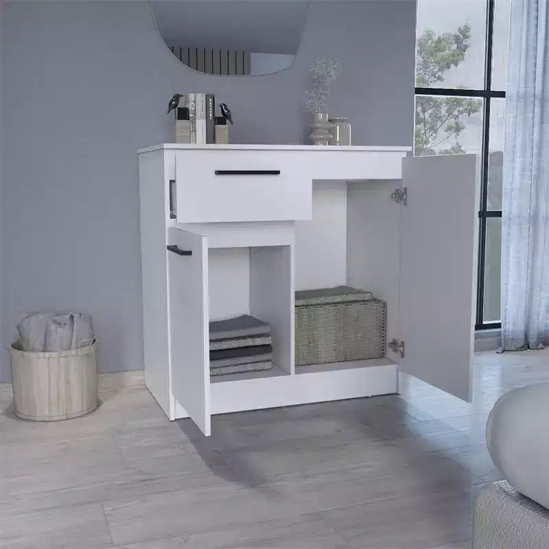 Buffet avec tiroir et 2 portes, meuble de rangement moderne, buffet d'appoint avec rangement