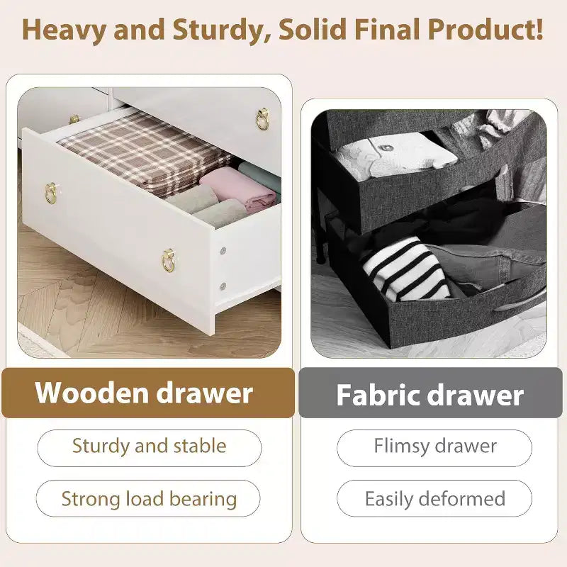 Commode de ferme à 4 tiroirs, grande commode de rangement en bois pour chambre de bébé et chambre à coucher, meuble TV polyvalent pour salon ou entrée