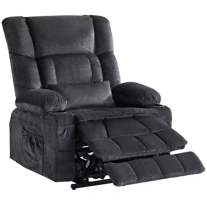 Fauteuil inclinable en tissu avec fonction massage et port USB