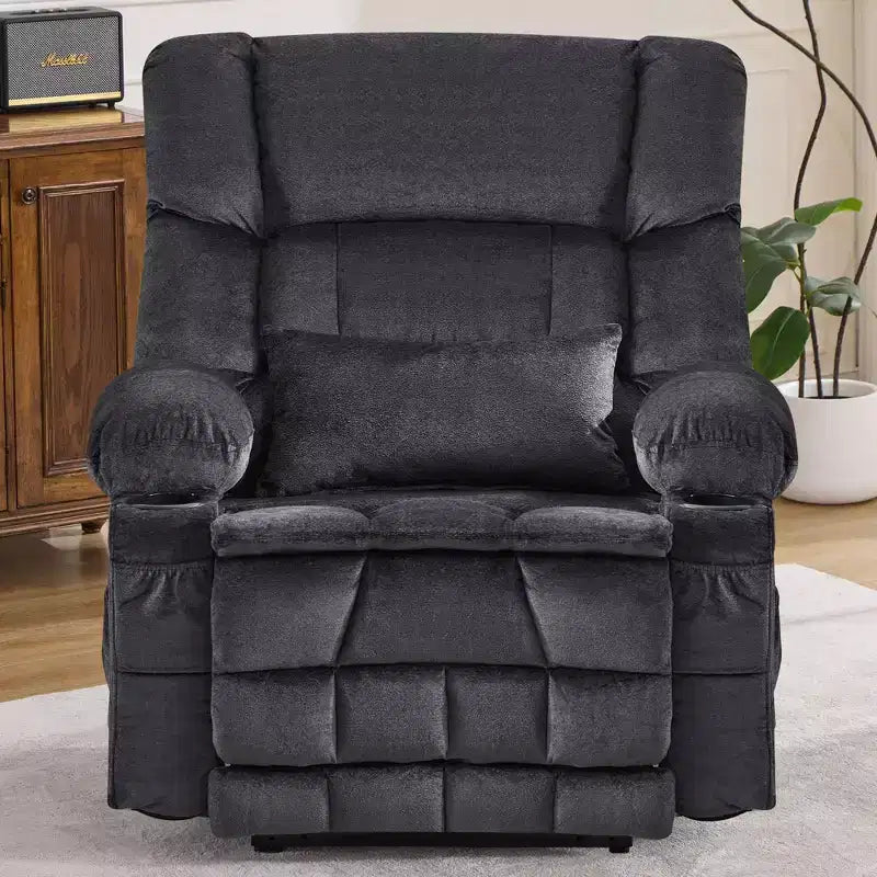 Fauteuil inclinable en tissu avec fonction massage et port USB