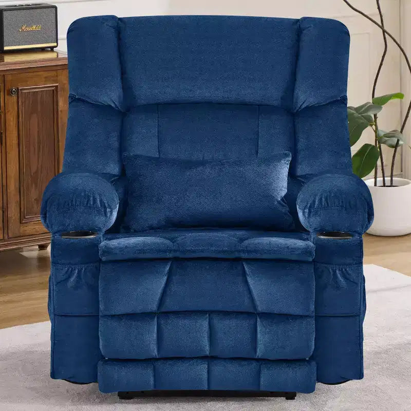 Fauteuil inclinable en tissu avec fonction massage et port USB