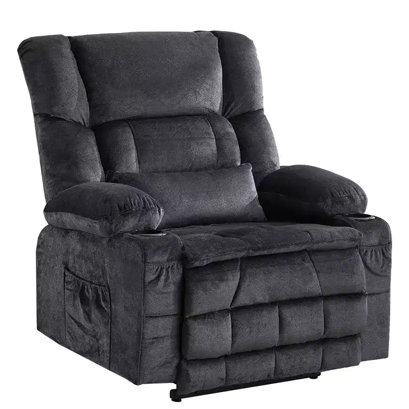 Fauteuil inclinable en tissu avec fonction massage et port USB