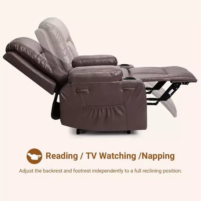 Fauteuil inclinable électrique en cuir PU, inclinable réglable, canapé simple ergonomique, pour salon