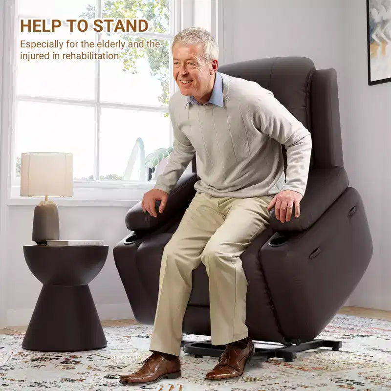 Fauteuil inclinable électrique en cuir PU, inclinable réglable, canapé simple ergonomique, pour salon