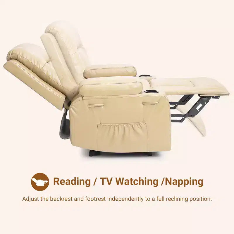 Fauteuil inclinable électrique en cuir PU, inclinable réglable, canapé simple ergonomique, pour salon