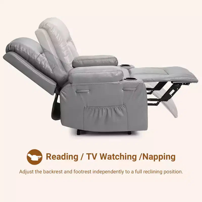Fauteuil inclinable électrique en cuir PU, inclinable réglable, canapé simple ergonomique, pour salon