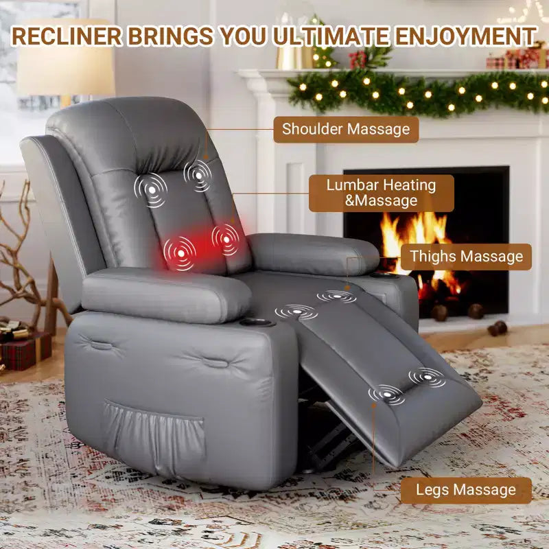 Fauteuil inclinable électrique en cuir PU, inclinable réglable, canapé simple ergonomique, pour salon