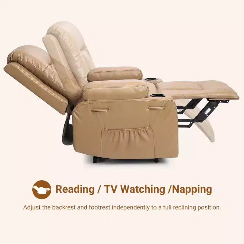 Fauteuil inclinable électrique en cuir PU, inclinable réglable, canapé simple ergonomique, pour salon