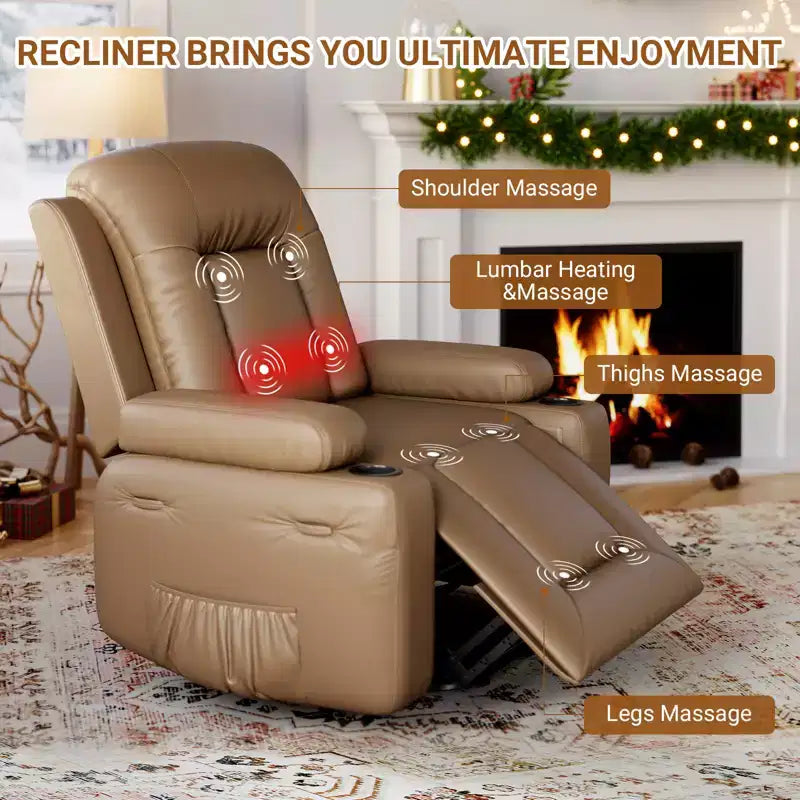Fauteuil inclinable électrique en cuir PU, inclinable réglable, canapé simple ergonomique, pour salon