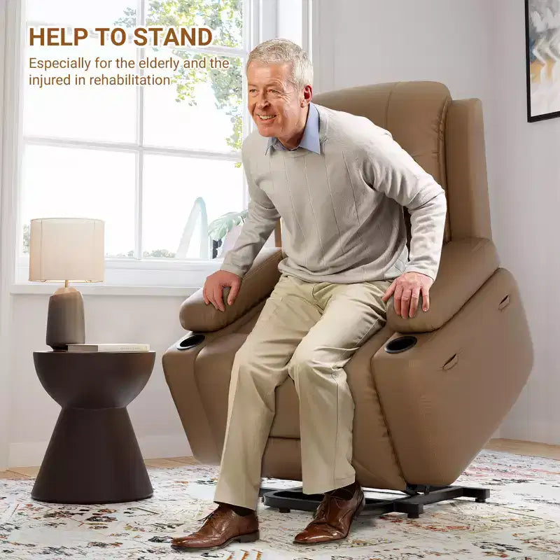 Fauteuil inclinable électrique en cuir PU, inclinable réglable, canapé simple ergonomique, pour salon