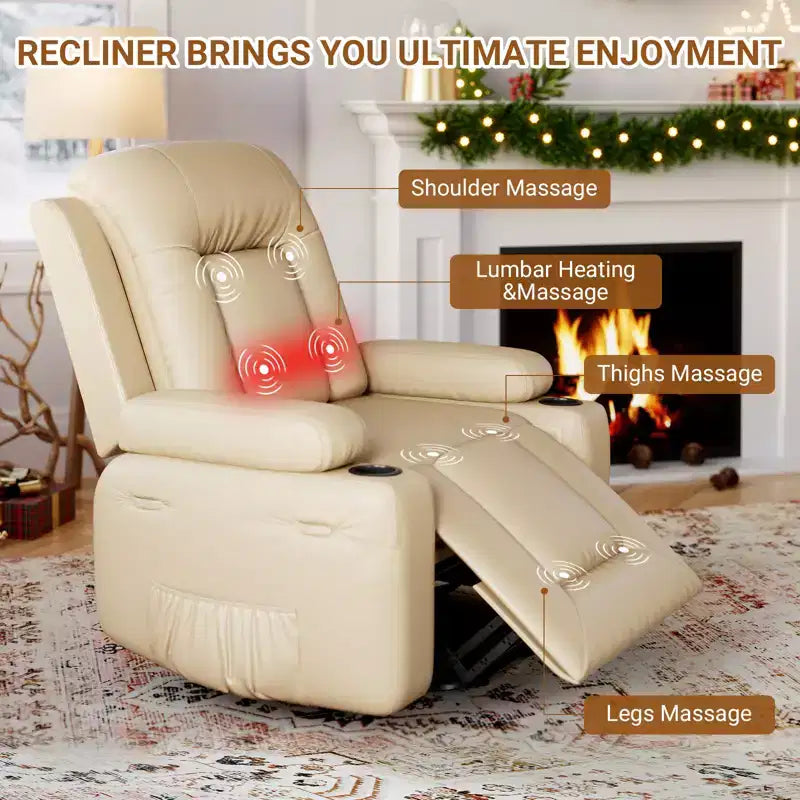 Fauteuil inclinable électrique en cuir PU, inclinable réglable, canapé simple ergonomique, pour salon