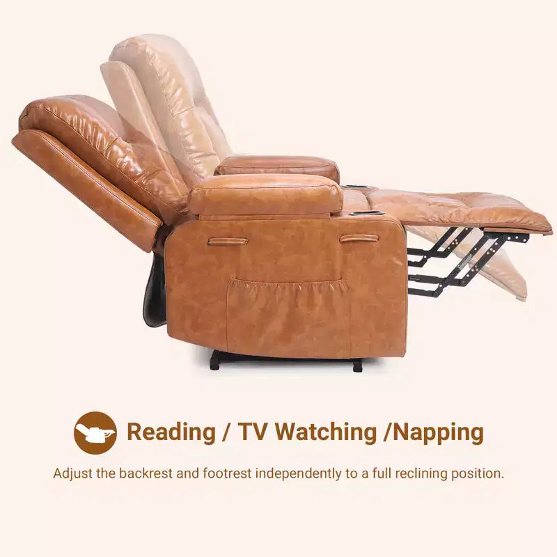 Fauteuil inclinable électrique en cuir PU, inclinable réglable, canapé simple ergonomique, pour salon