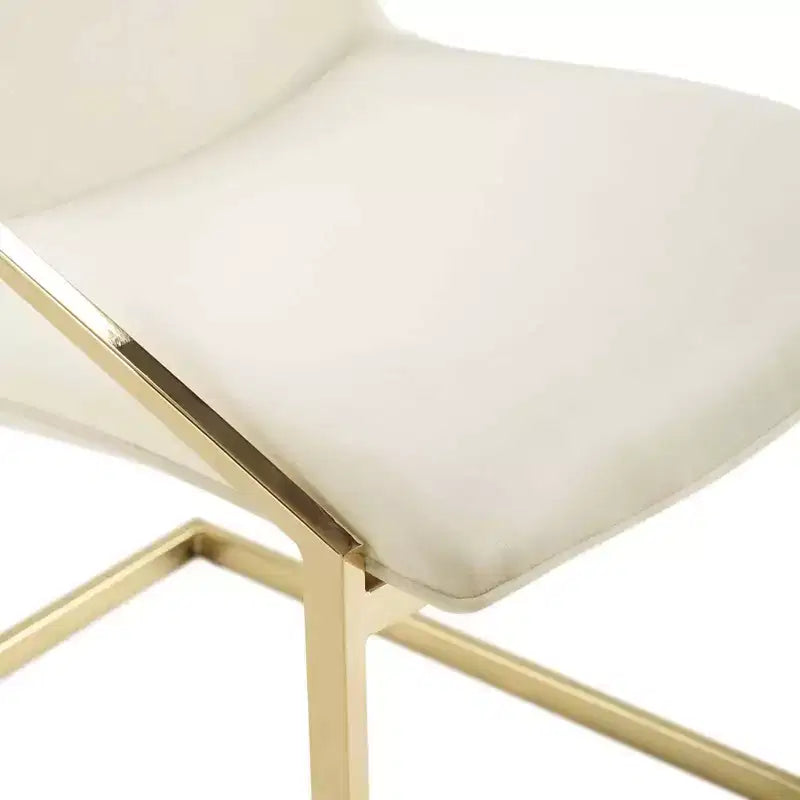 Fauteuil de salle à manger, doré/ivoire