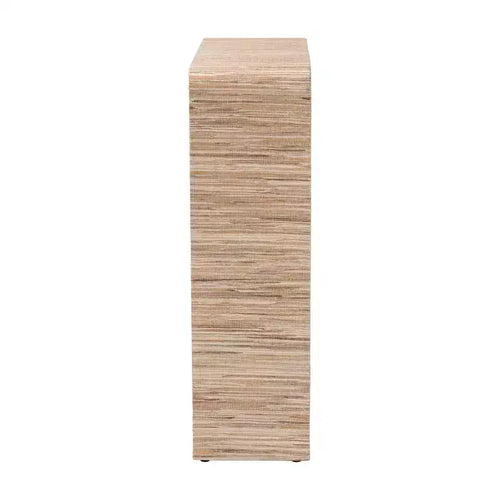 bali & pari 35" Lucy Woven Grasscloth Bookshelf Natural