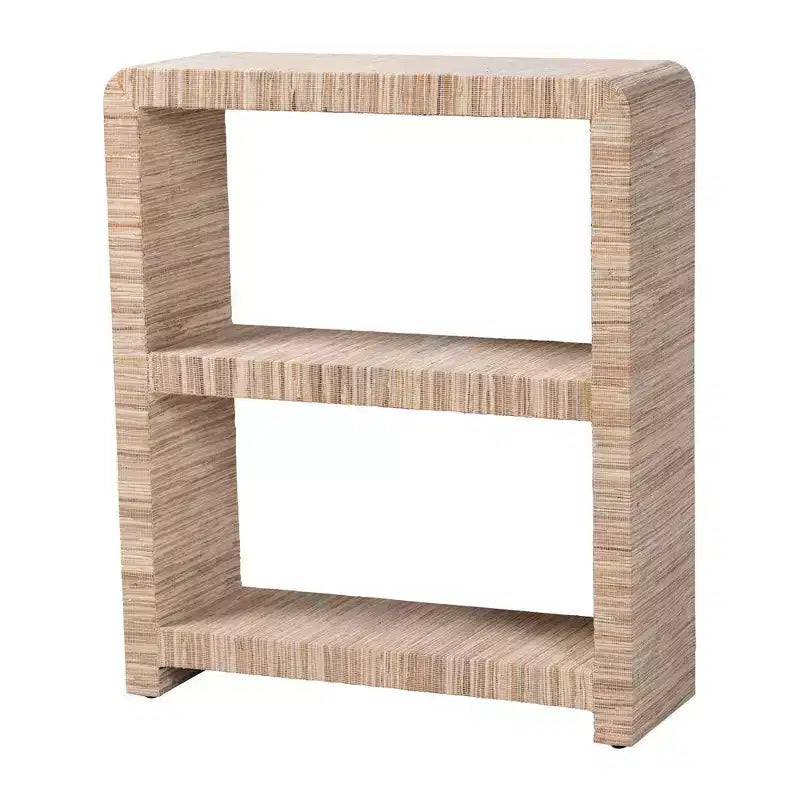 Bibliothèque en jonc de mer tressé 35", Naturel
