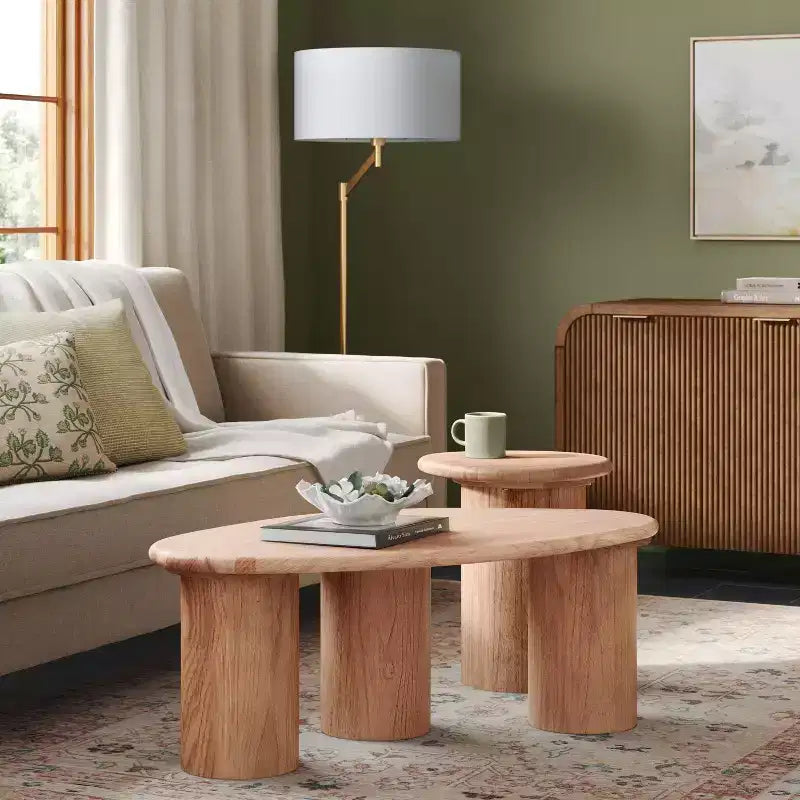 Table basse en bois naturel, biologique, 15,98 po