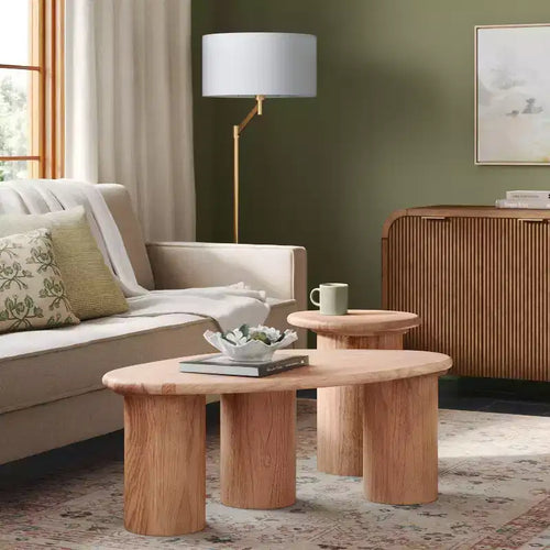 Table basse en bois naturel, biologique, 15,98 po