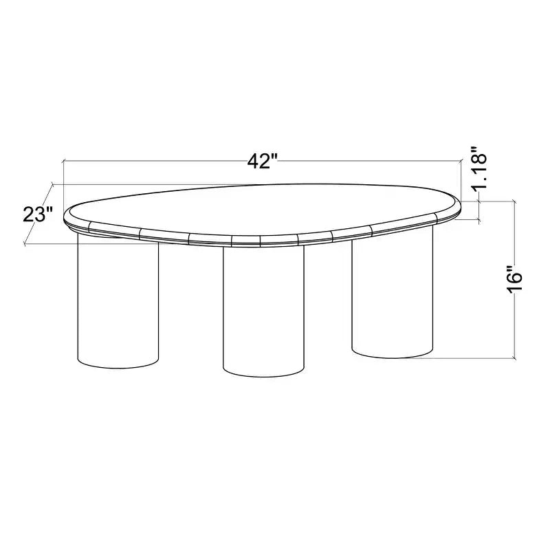 Table basse en bois naturel, biologique, 15,98 po