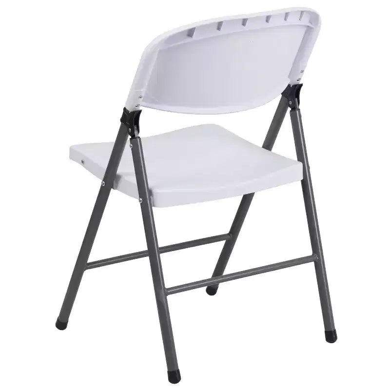 Lot de 2 chaises pliantes en plastique, 150 kg de capacité, avec cadre anthracite