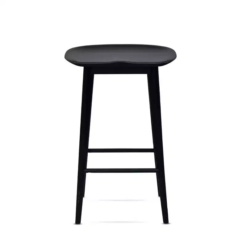 Tabouret de bar sans dossier hauteur comptoir 24", bois d'acacia, finition peinte
