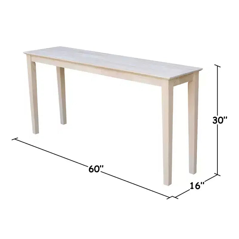 Table console en bois brut Style Inachevé
