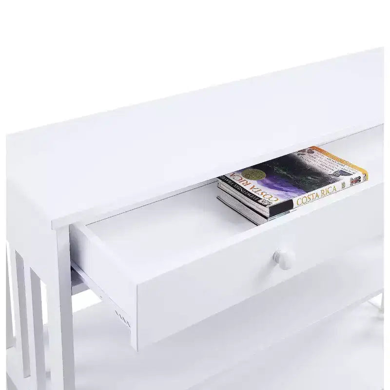 Console 1 tiroir, blanche