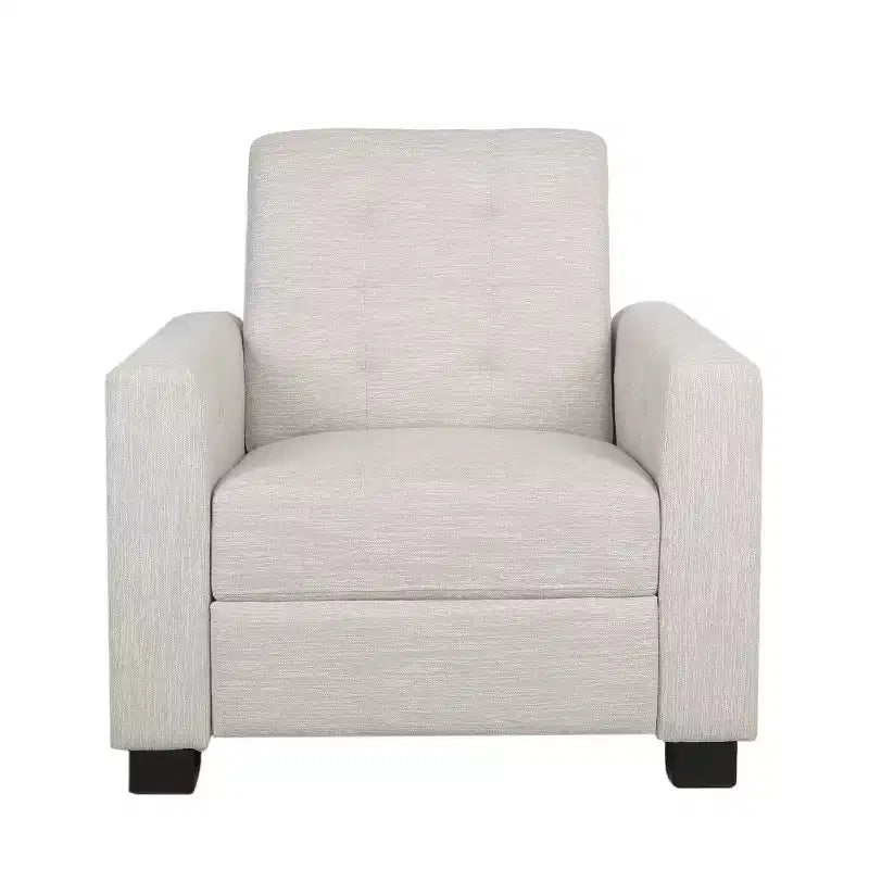 Fauteuil inclinable capitonné à dossier fixe