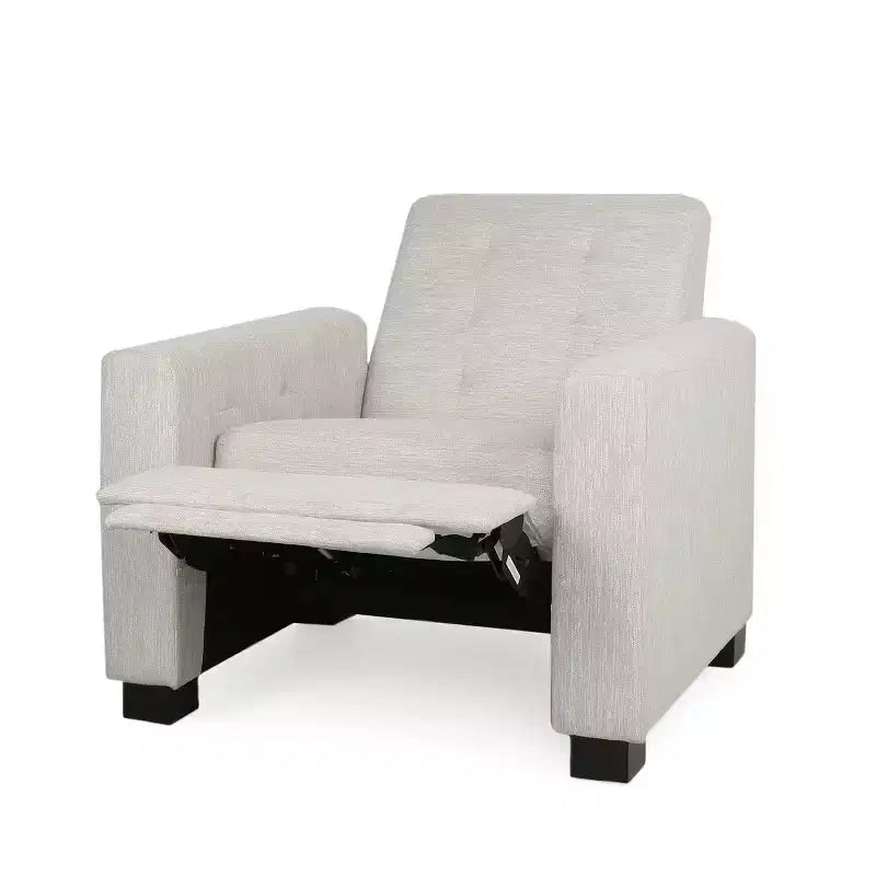 Fauteuil inclinable capitonné à dossier fixe