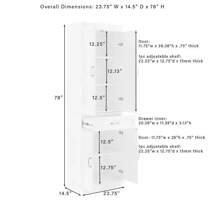 Meuble de cuisine garde-manger de 78"