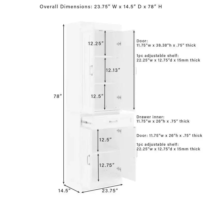 Meuble de cuisine garde-manger de 78"